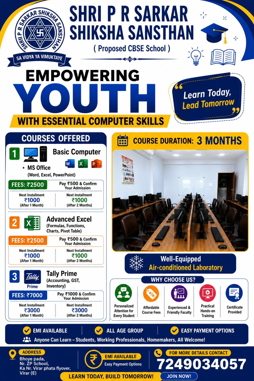 Admissions Open for Computer Courses